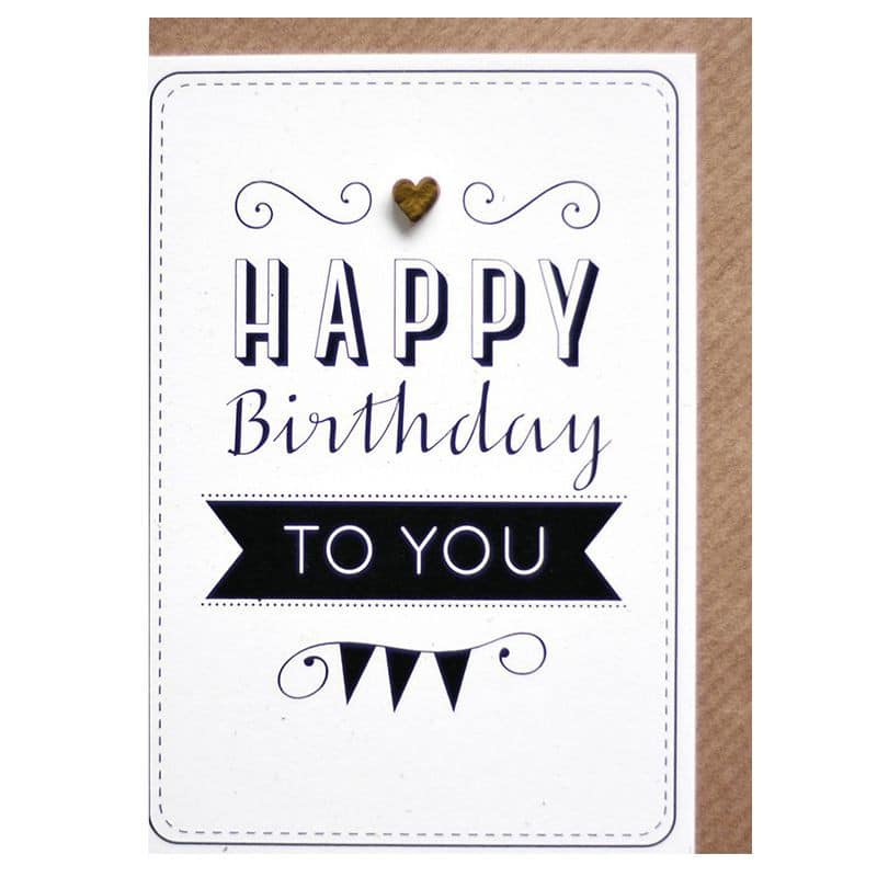 Happy Birthday, Mini-Karte mit Couvert von Papierglück ...