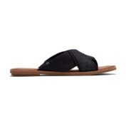 Viviana Black Foil Woven