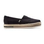 Alpargat Platform Rope Espadrille in schwarz