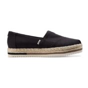 Alpargat Platform Rope Espadrille in schwarz