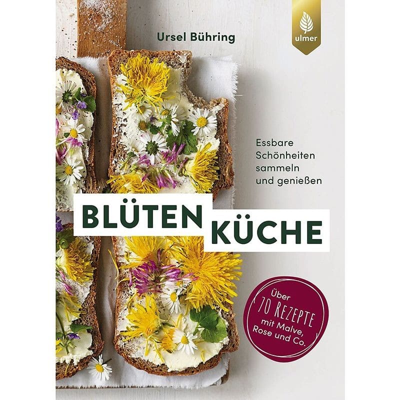 Ein Rezeptbuch mit Rezepten für die Blütenküche