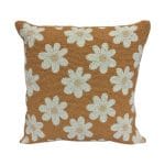 Handgefertigtes Kissen "Perlen Daisy" Blumenmotiv aus Glasperlen