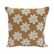 Handgefertigtes Kissen "Perlen Daisy" Blumenmotiv aus Glasperlen
