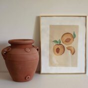 Kunstposter eines handgezeichneten Pfirsich