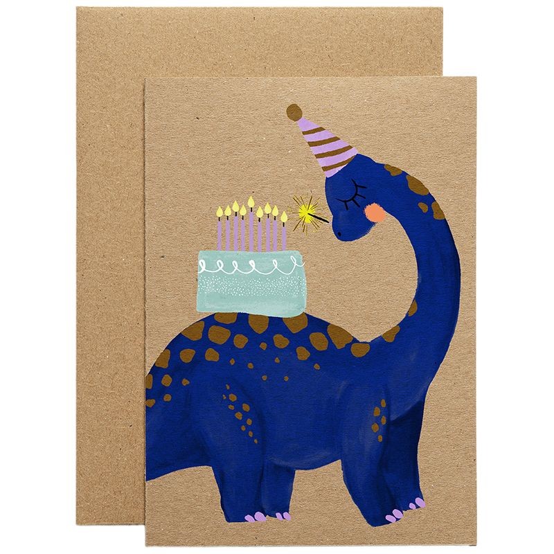 Dino mit Kuchen
