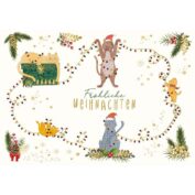 Christmas-Girlande & Katzen