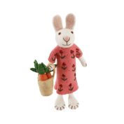 White Bunny w/Carrot Basket