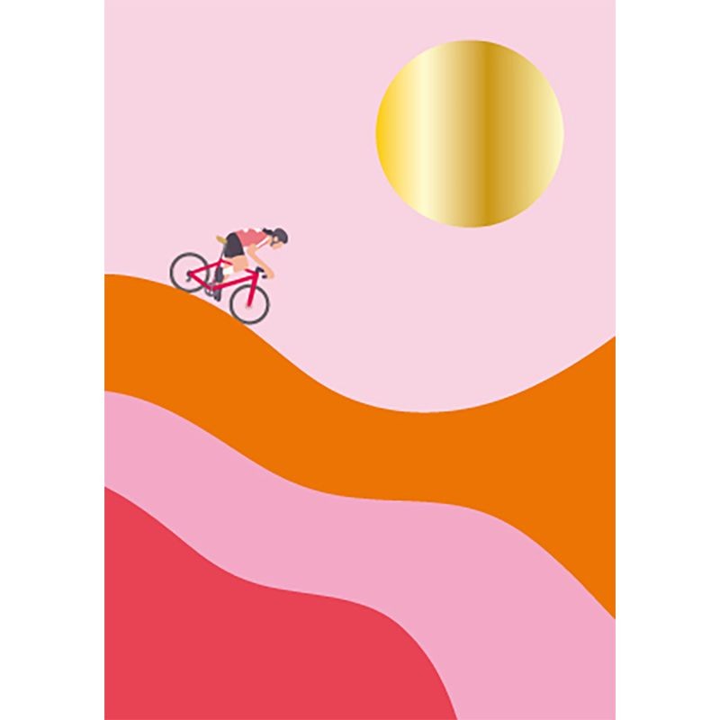 Racer in pink waves