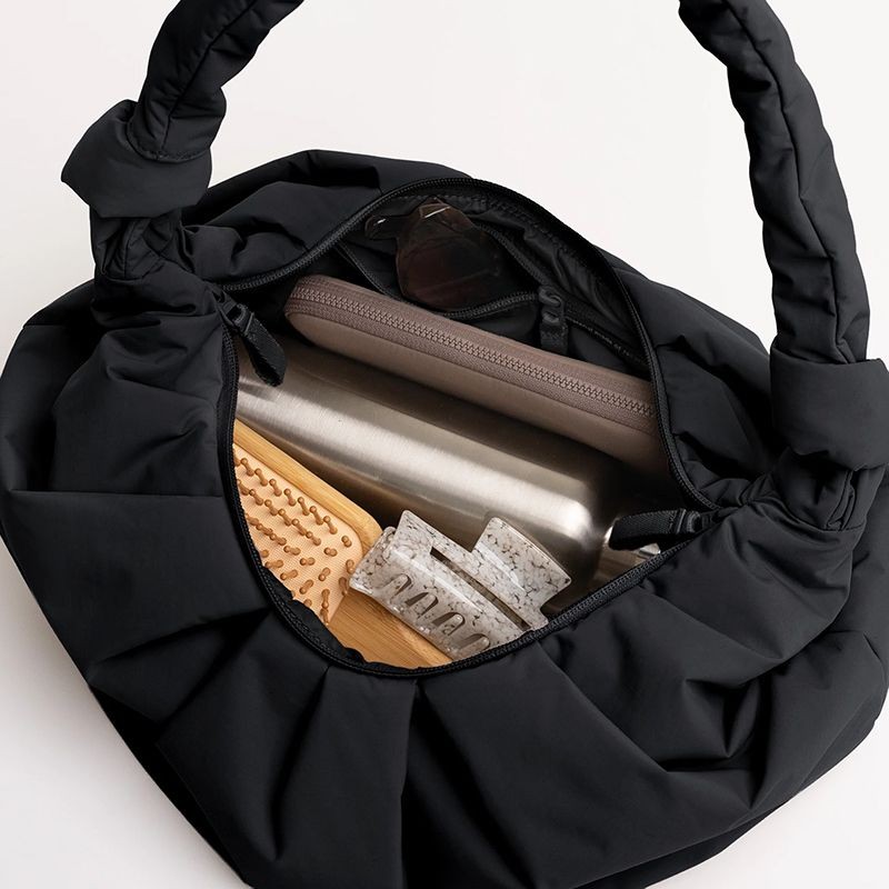 Pleat Moon Bag Large