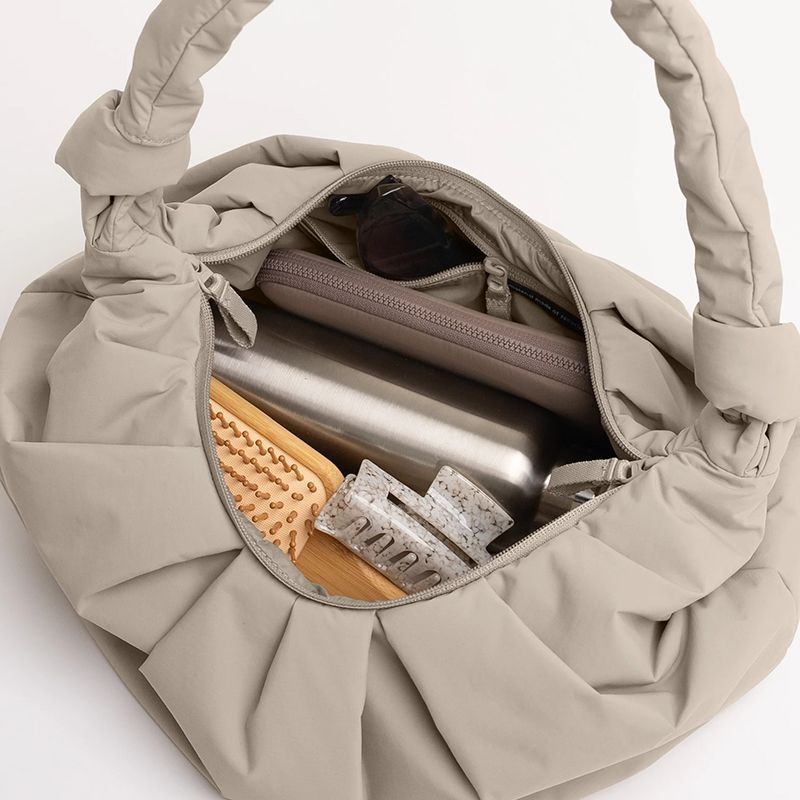 Pleat Moon Bag Large