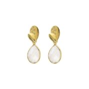 Veined Leaf Moonstone Drop
