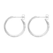 Fluted White Topaz Pavé Hoop