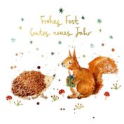 Frohes Fest Eichhörnchen& Igel